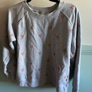 Grey Sweatshirt with Lobster print